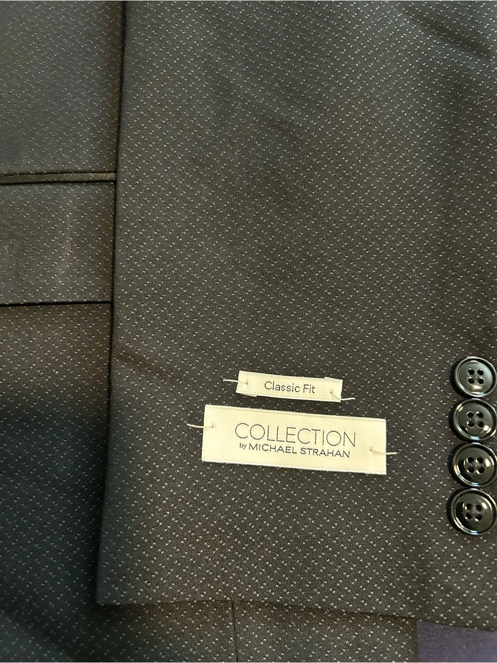 Michael Strahan Black Men's Satin-Lapel Blazer - Classic Formal Jacket